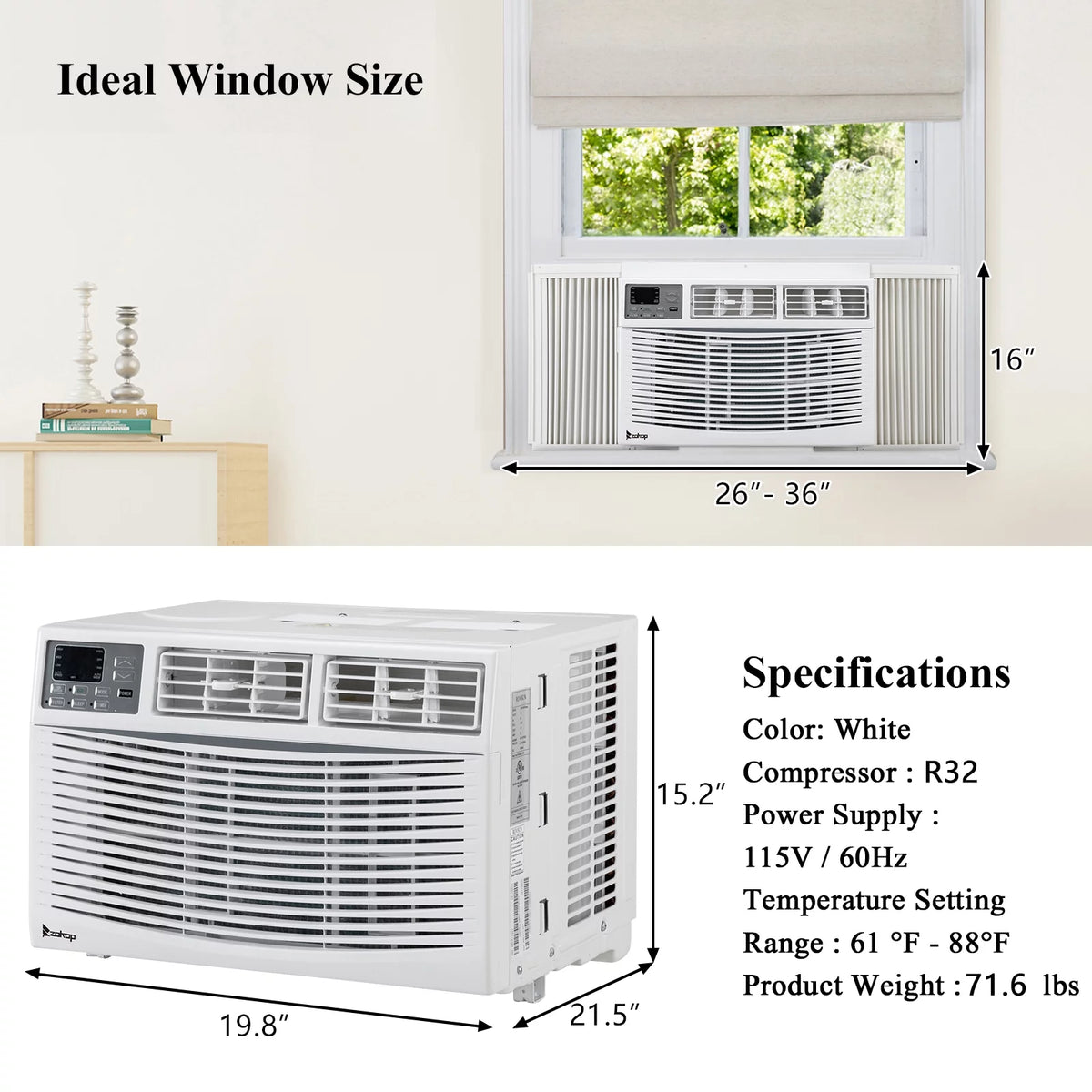 White 5000 BTU Window Air Conditioner X87777