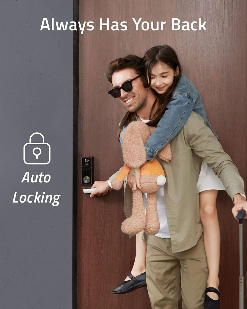 Smart Lock with Fingerprint Scanner and Touchscreen Keypad P419140