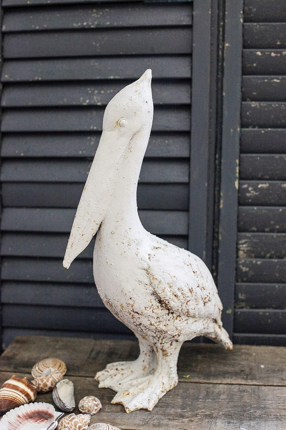 Resin Pelican with Distressed White Finish B453061