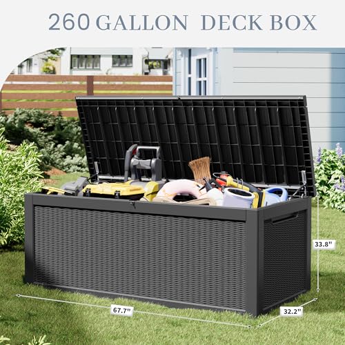 31 Gallon Outdoor Storage Box Waterproof Deck Box O72905
