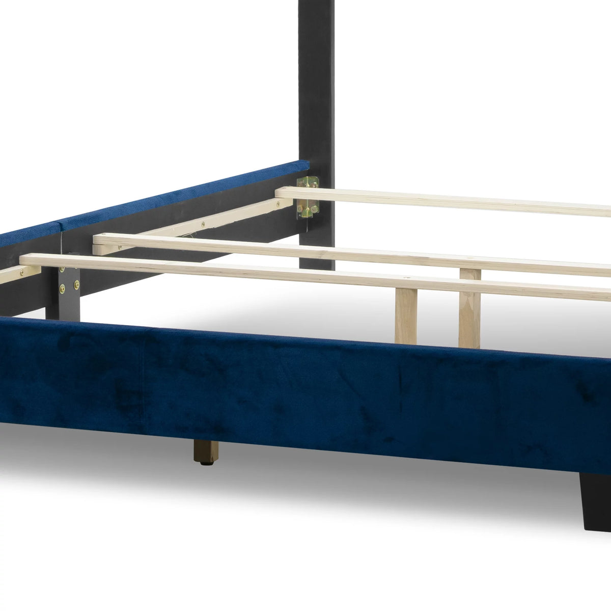 Blue Queen Bed with Button Tufting D193