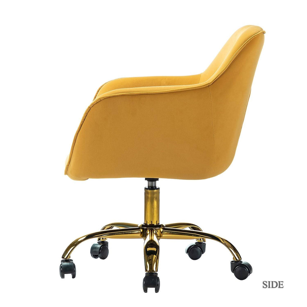 Black Swivel Task Chair with Tufted Back D230