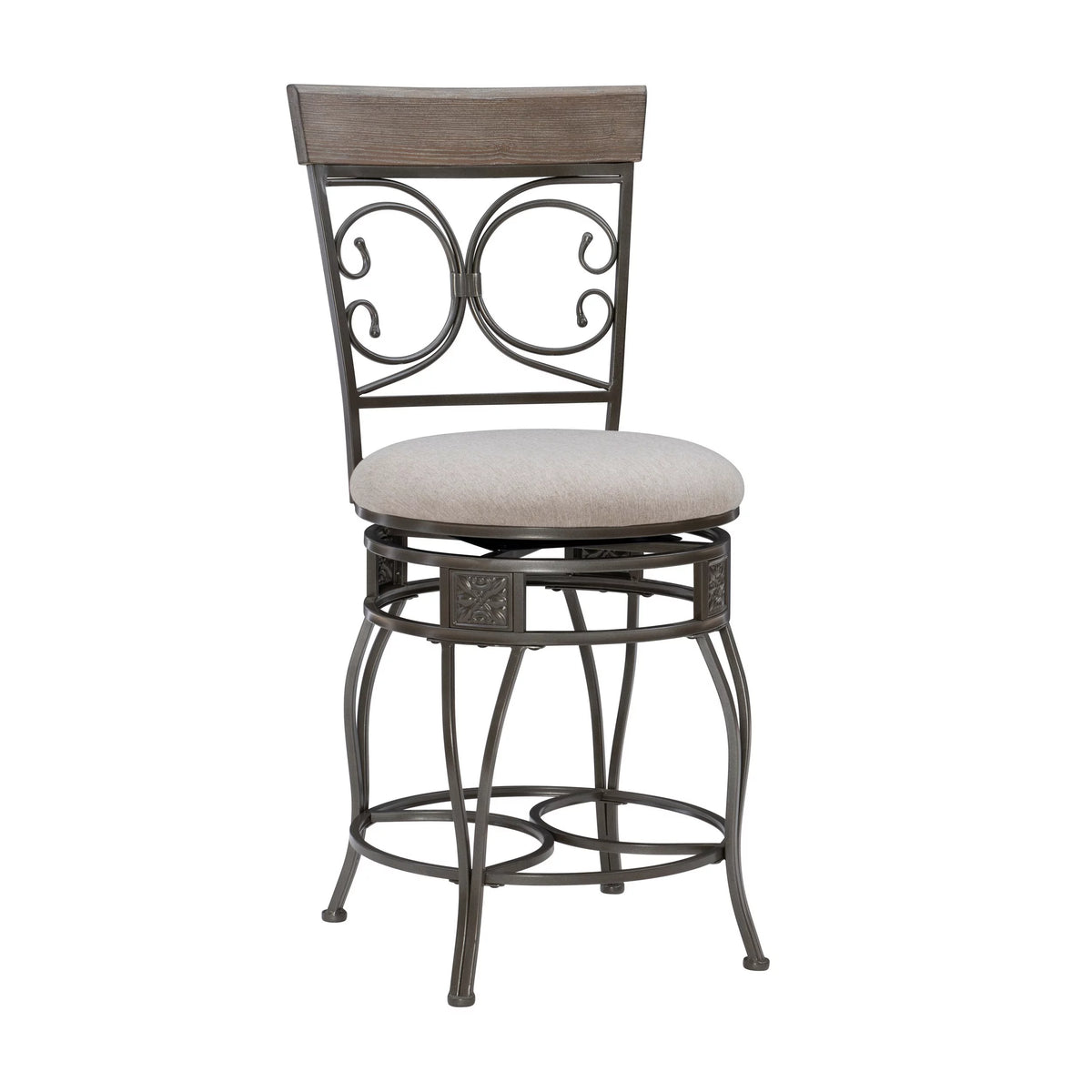 25" Indoor Metal Swivel Counter Stool R719
