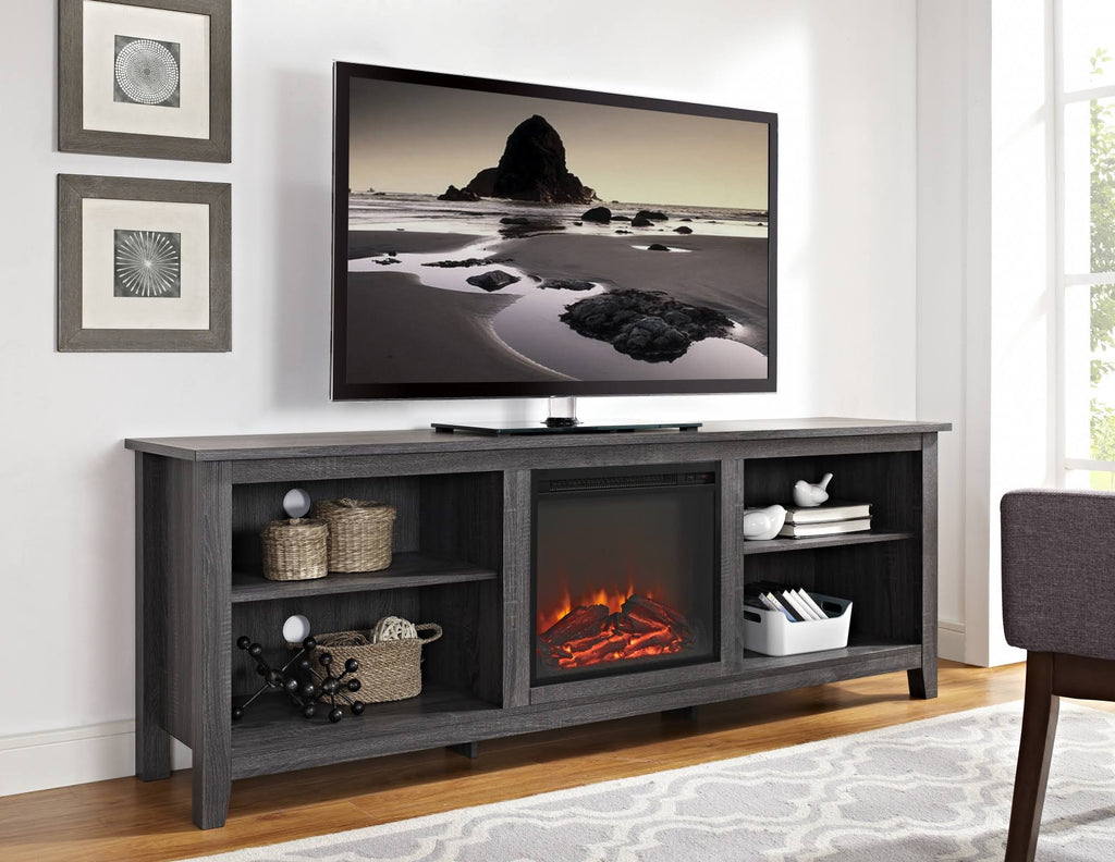 Fireplace TV Media Storage Stand P349