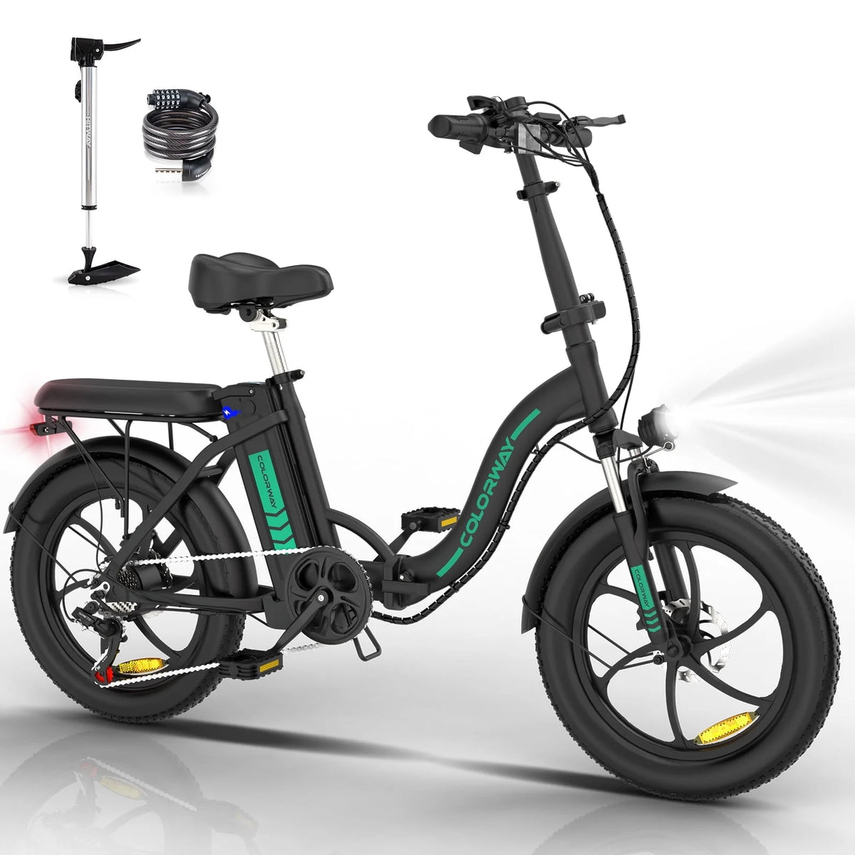 500W Fat Tire Electric Bike 11.2Ah 36V V438713