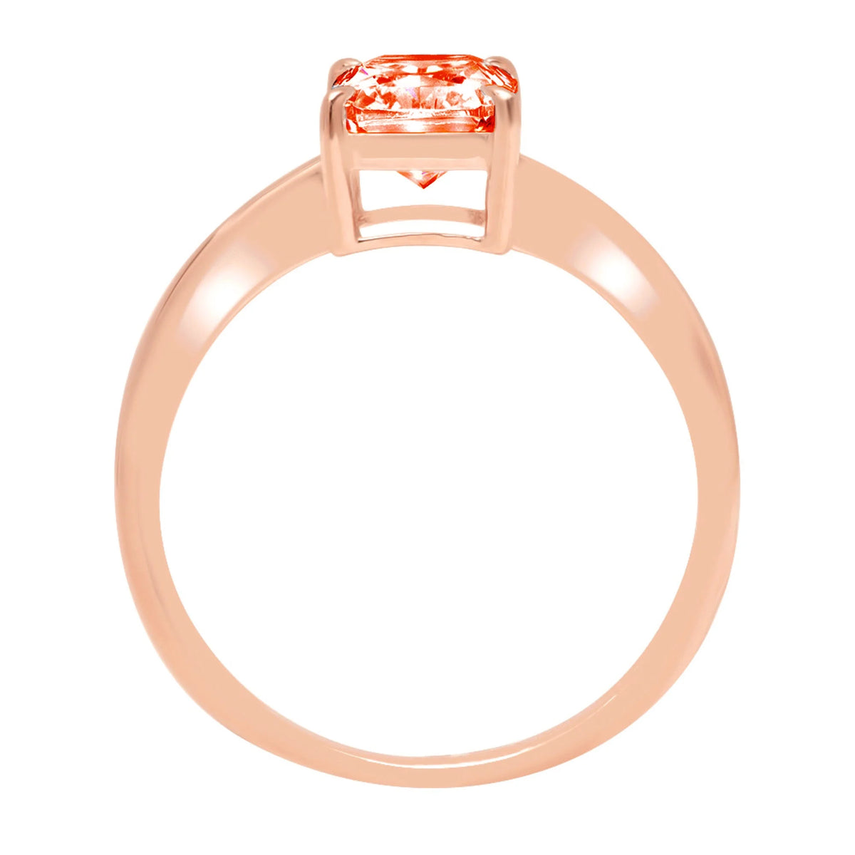 18K Rose Gold Solitaire Ring Q30698
