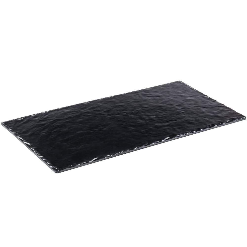 Black Melamine Faux Slate Platter 10 x 20 in. F7071