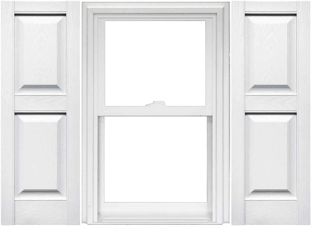 Raised Panel Vinyl Shutters 1 Pair 14.75 x 59 Classic Blue L203091