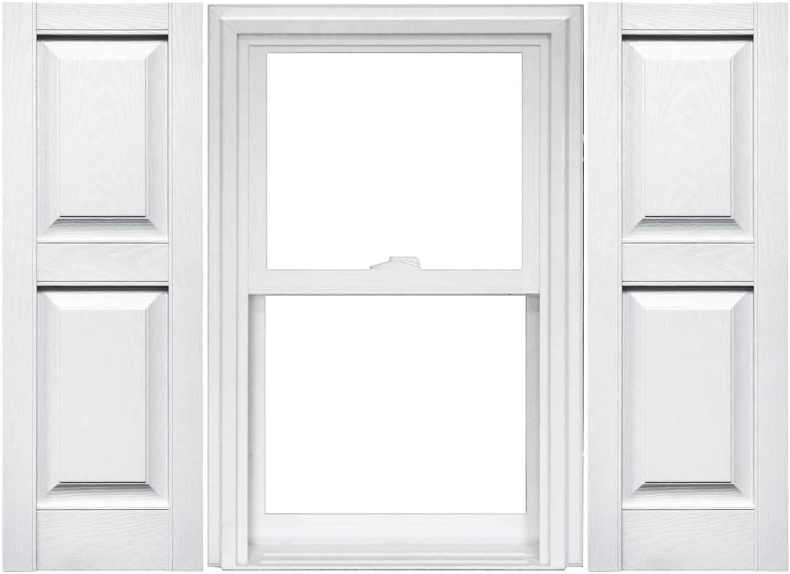 Raised Panel Vinyl Shutters 1 Pair 14.75 x 59 Classic Blue L203091