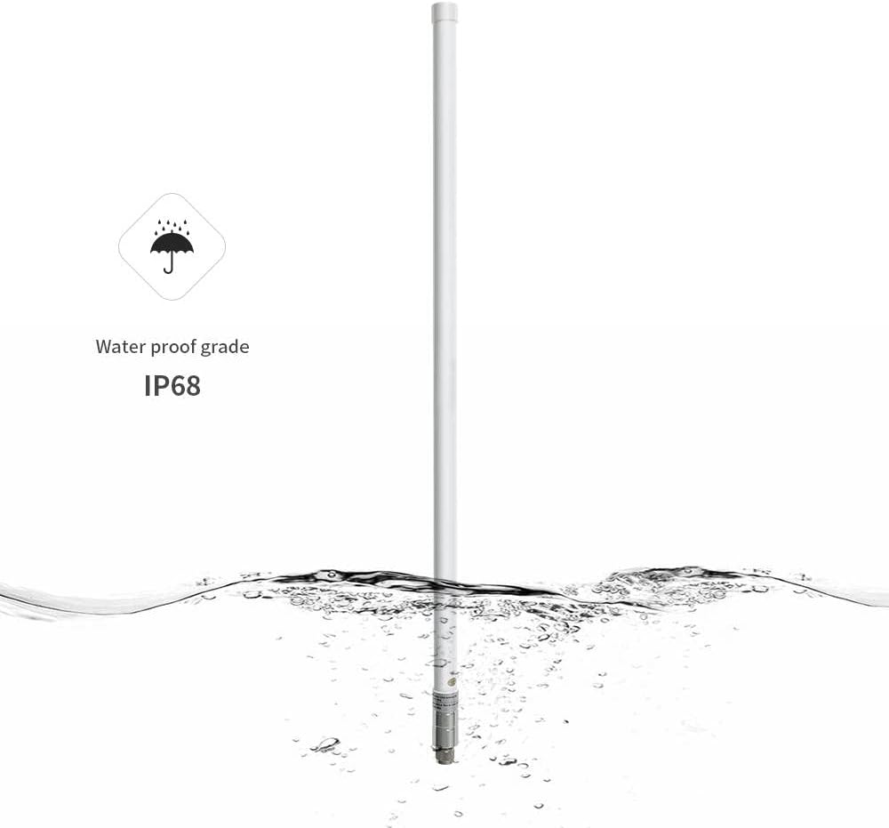 Fiberglass Antenna Kit 915MHz 5.8 dBi White Omni Directional N Type Male X3239