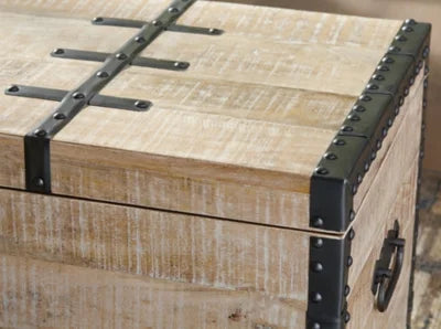 Whitewash Storage Trunk Z461