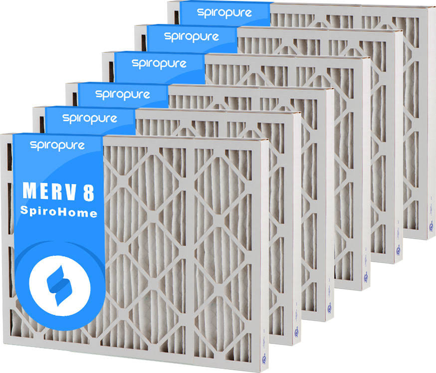 6 Pack MERV 8 Pleated Air Filters S3817