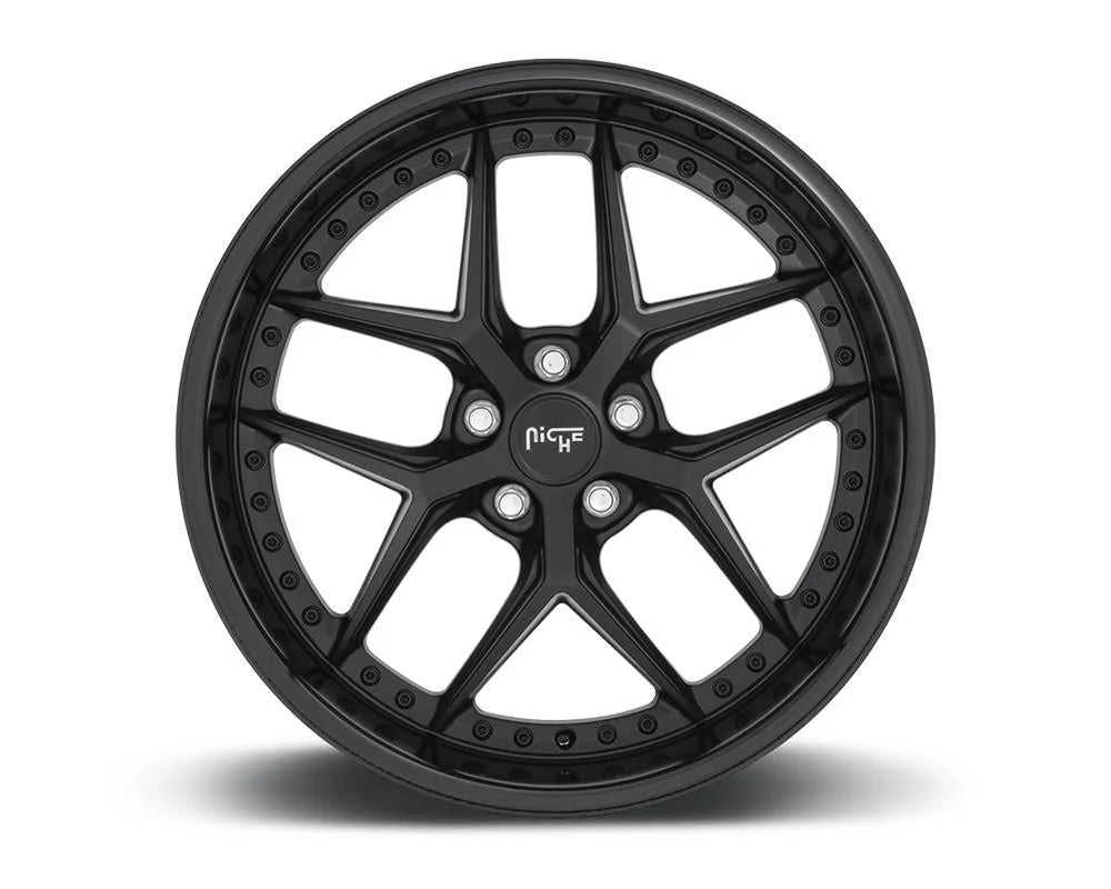 Satin Black w/ Gloss Black Lip 1-Piece Cast Wheel 20x9 5x120 35mm O38900