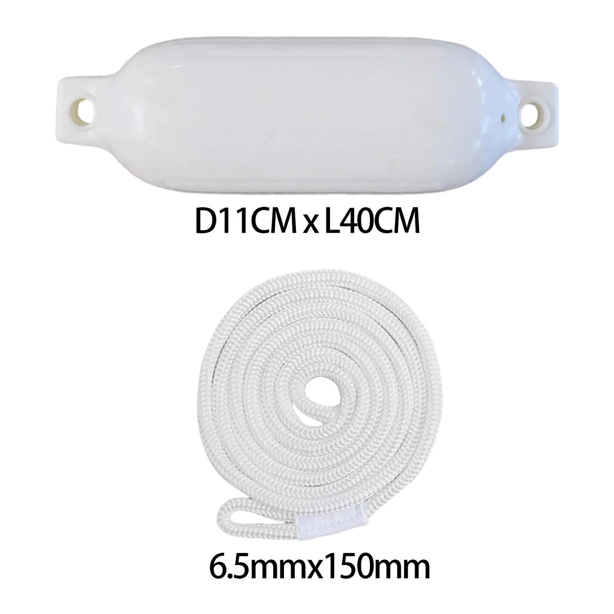 2 Pieces Inflatable PVC Dock Protection Buoy with 2m White Rope C166