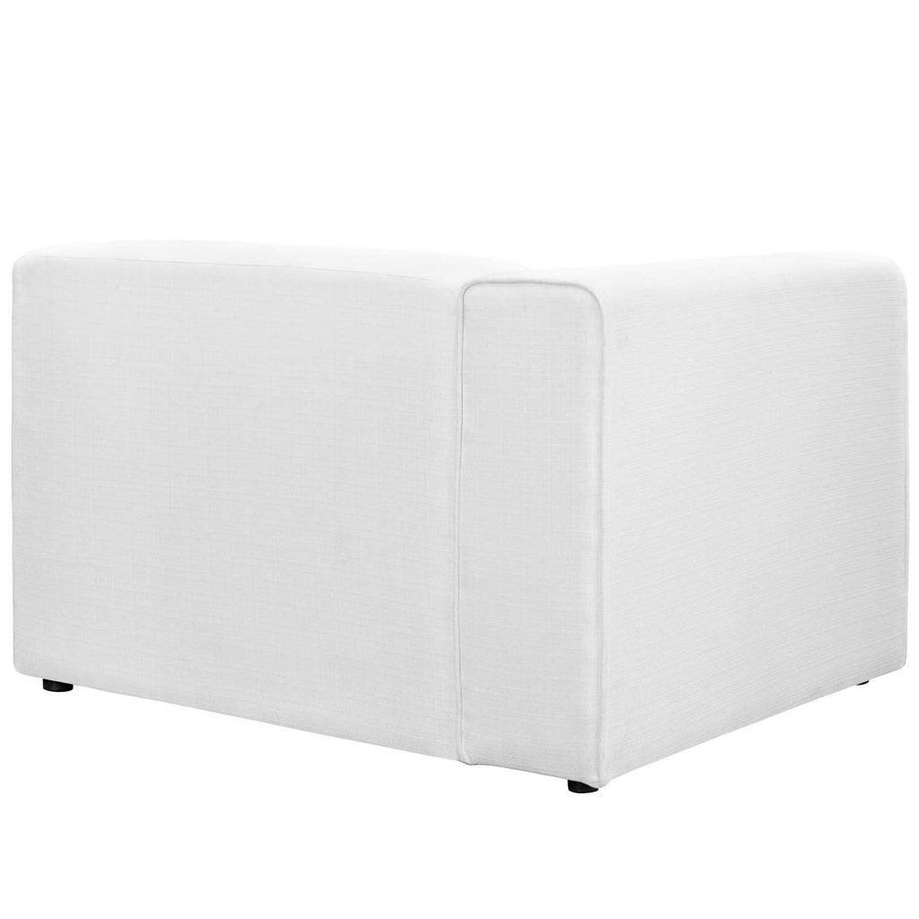 White Left-Facing Fabric Sofa U148