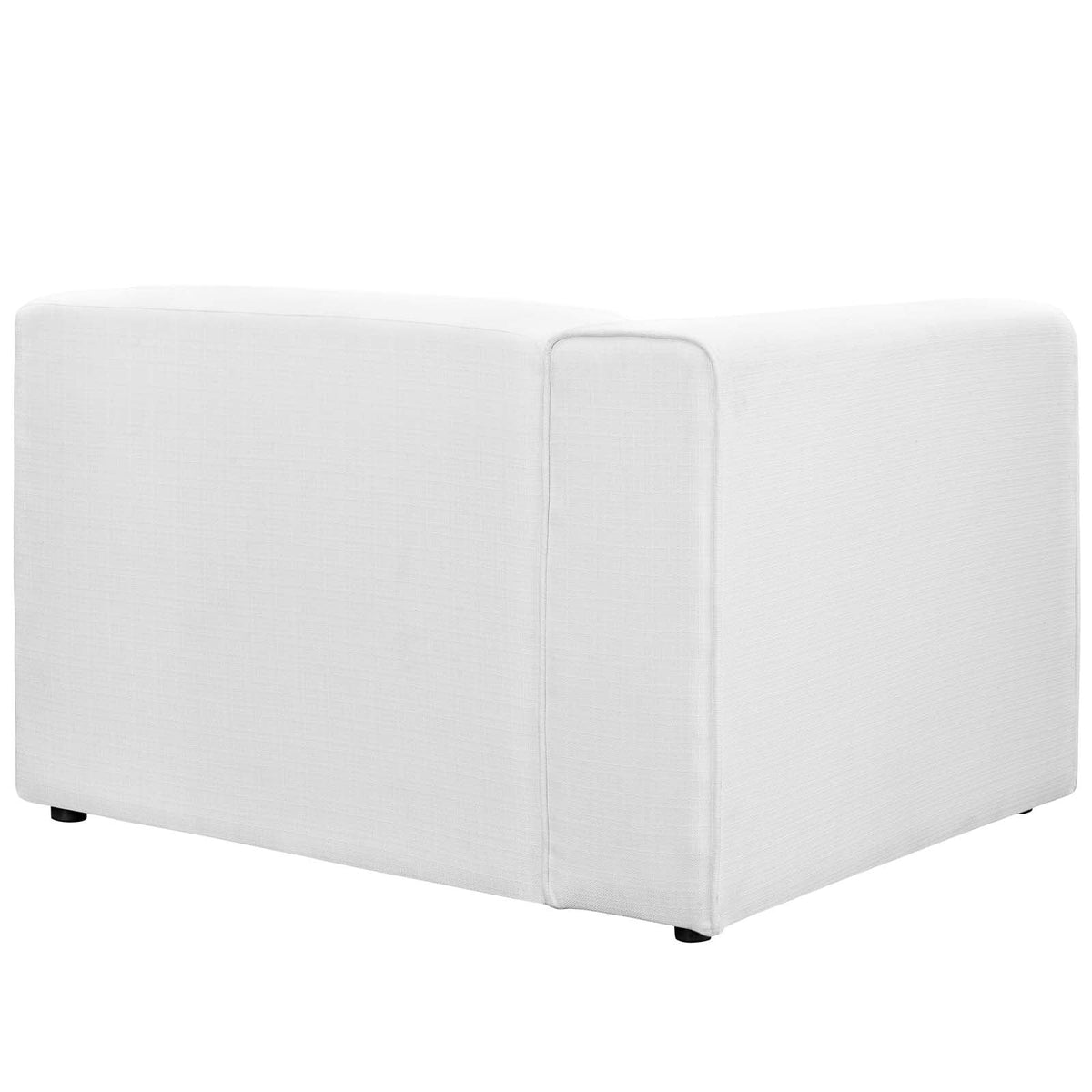 White Left-Facing Fabric Sofa U148