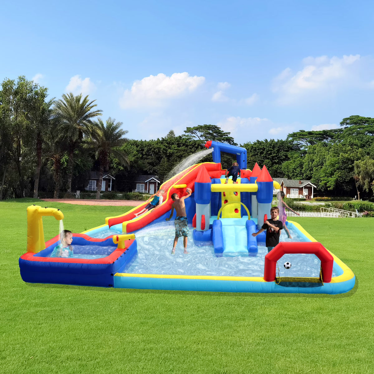 10 in1 Inflatable Water Park with Splash Pool C38318
