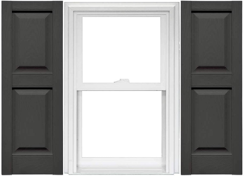 Raised Panel Vinyl Shutters 1 Pair 14.75 x 59 Classic Blue L203091