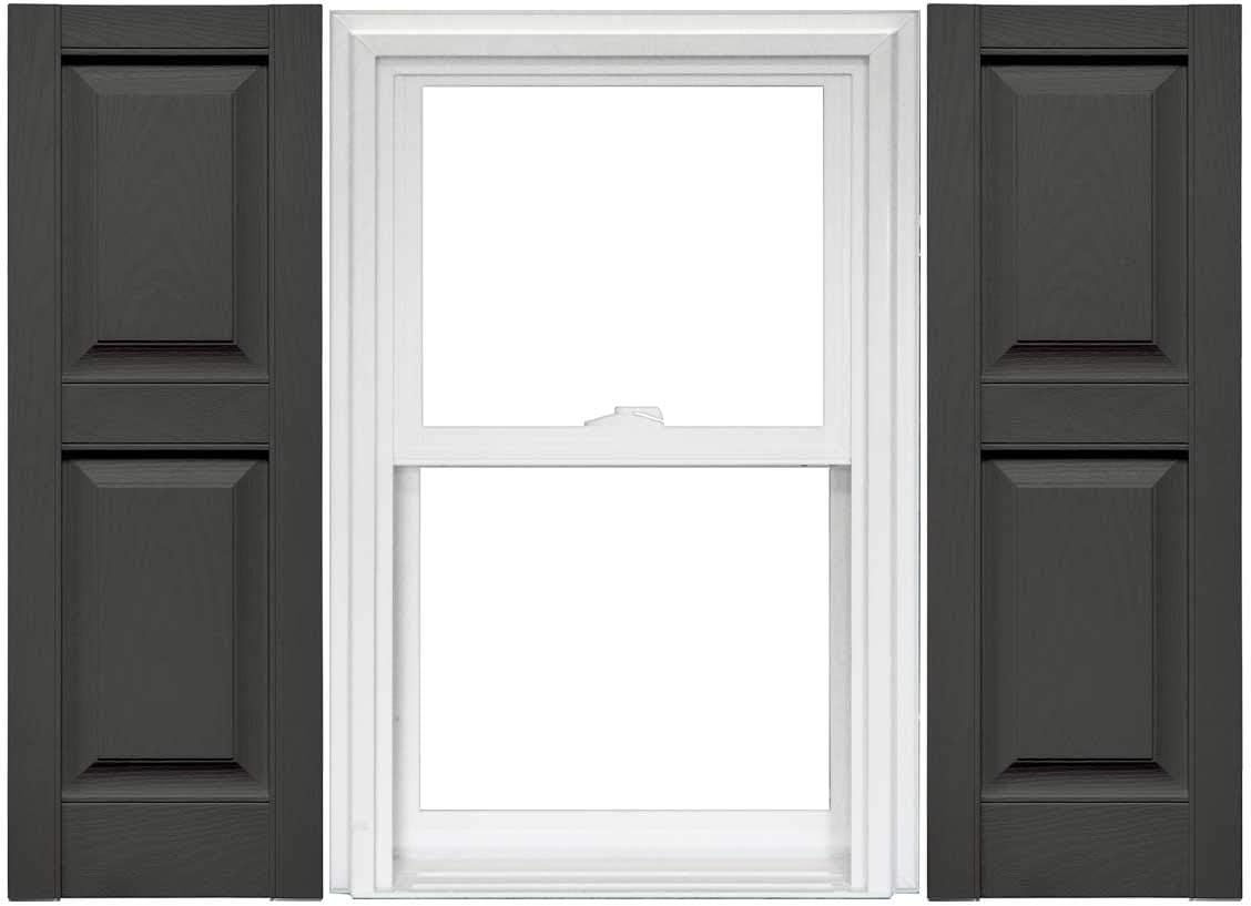 Raised Panel Vinyl Shutters 1 Pair 14.75 x 59 Classic Blue L203091