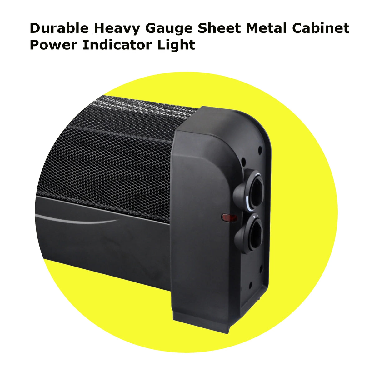 25" Electric Baseboard Convection Heater, Black Q355