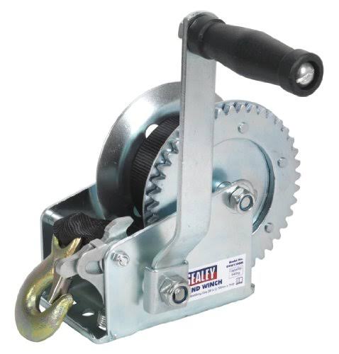 Geared Hand Winch 540Kg Capacity with Webbing Strap S3537