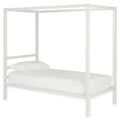White Metal Canopy Bed Twin Size U373206