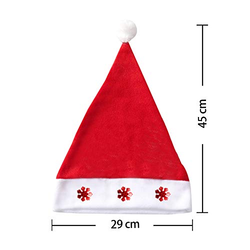 Christmas Santa Hats with Jingle Bell Necklaces D9095