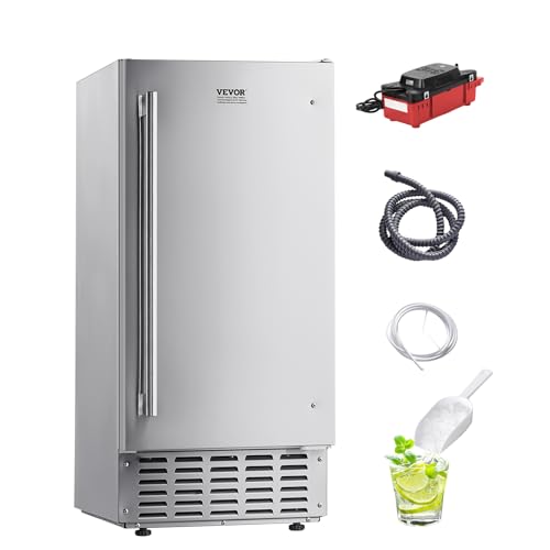 Under Counter Stainless Steel Ice Maker with Reversible Door O150438