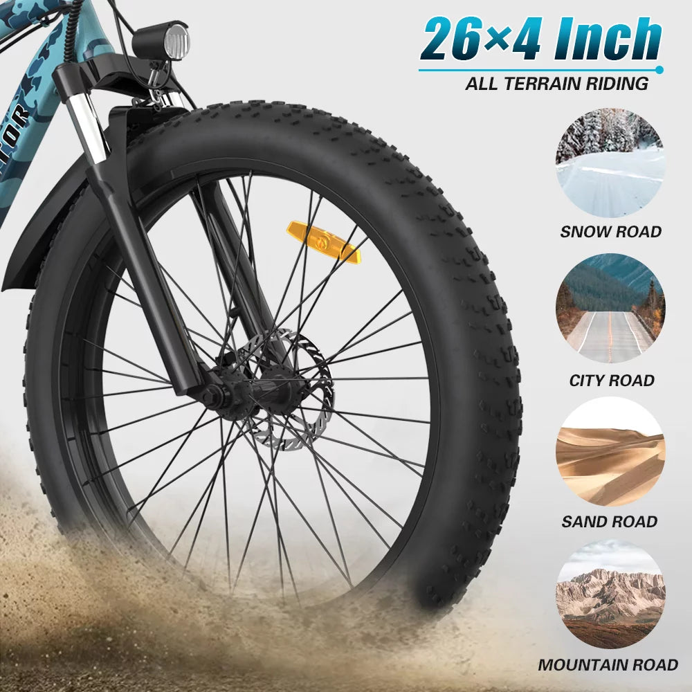 750W 48V 13AH Fat Tire Electric Mountain Bike D849784