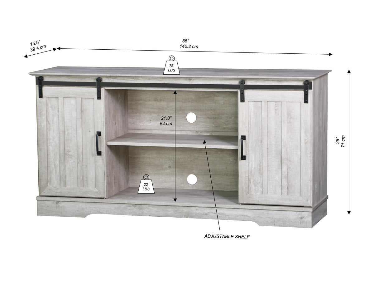 Wood Gray TV Stand Y220928