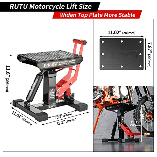 Motorcycle Lift Stand 1000 Lbs Capacity 12-13.8 Inch Steel Hydraulic P788418
