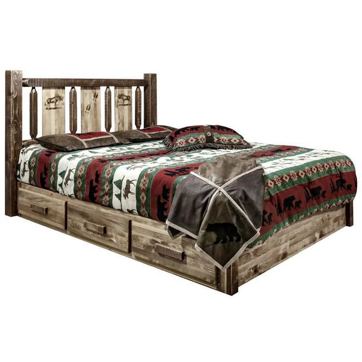 California King Platform Bed with Storage U595172
