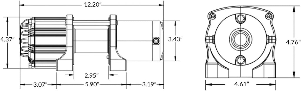 Black Ops Winch with Winch Mounting Plate M858