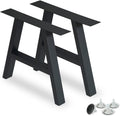 28 inch Black Cast Iron Table Legs Set of 2 K512