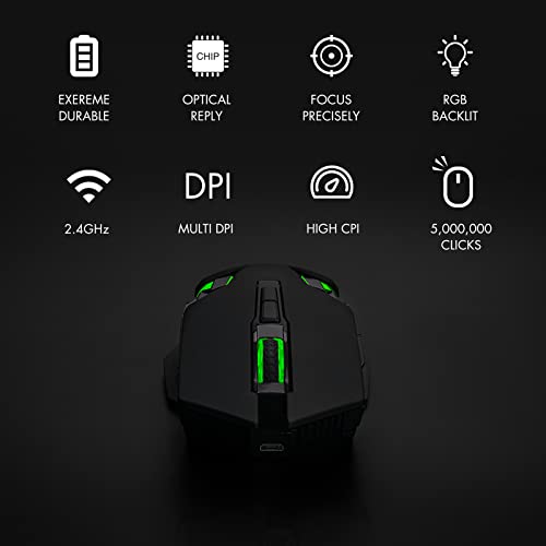 Rechargeable LED Backlit Tenkeyless Compact 87 Keys 6 Button Wireless Keyboard Mouse Combo U30243