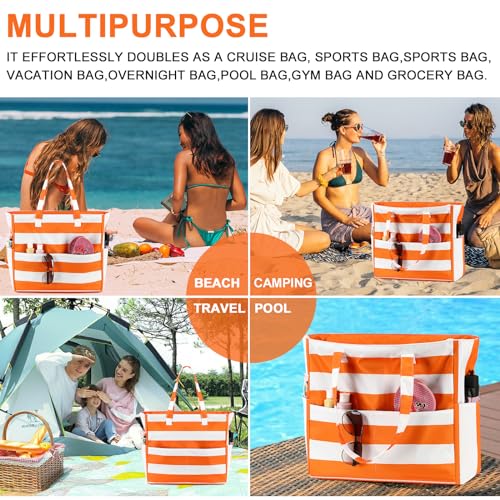 Extra Large Waterproof Beach Tote with Wet Compartment P972978
