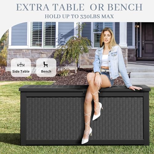31 Gallon Outdoor Storage Box Waterproof Deck Box O72905