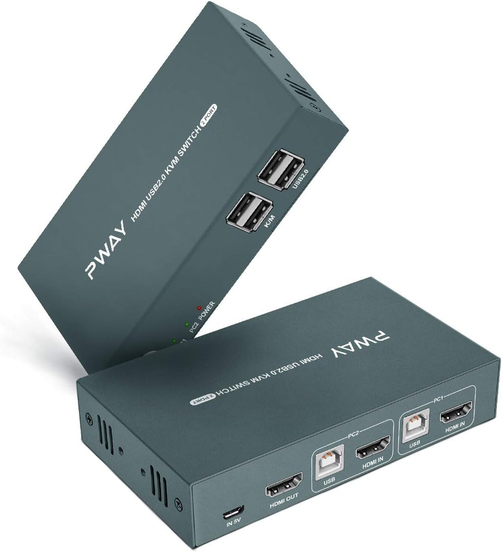 HDMI 2 Port 4K KVM Switch with USB Cables W7214