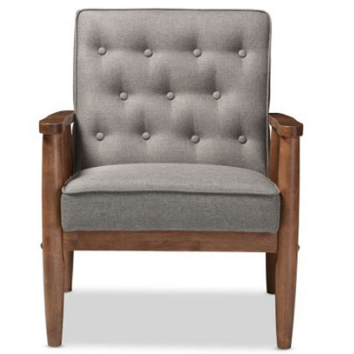 2 Piece Tufted Sofa Set in Gray G3693