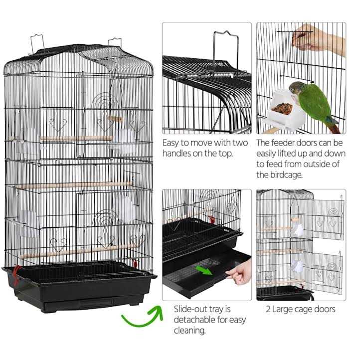 Open Top Metal Bird Cage F70726