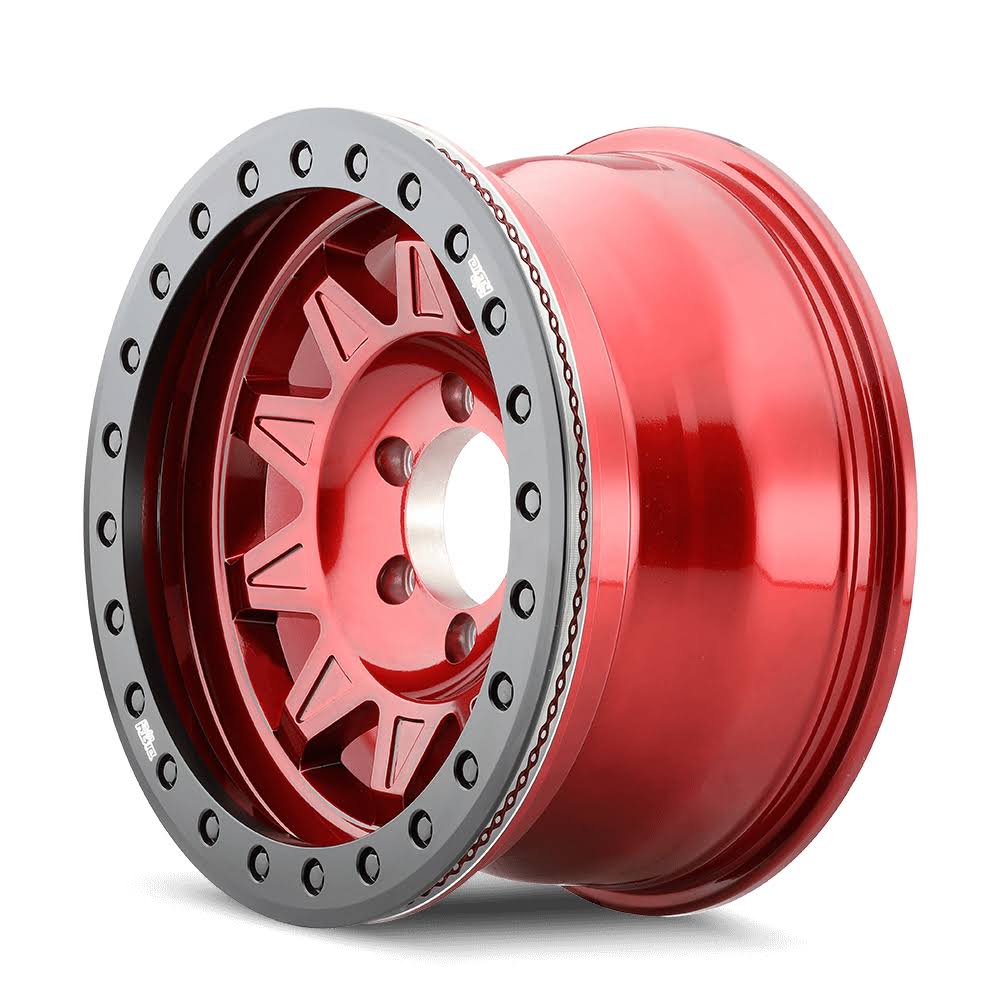 Crimson Candy Red with Black Ring Roadkill Wheel R9333