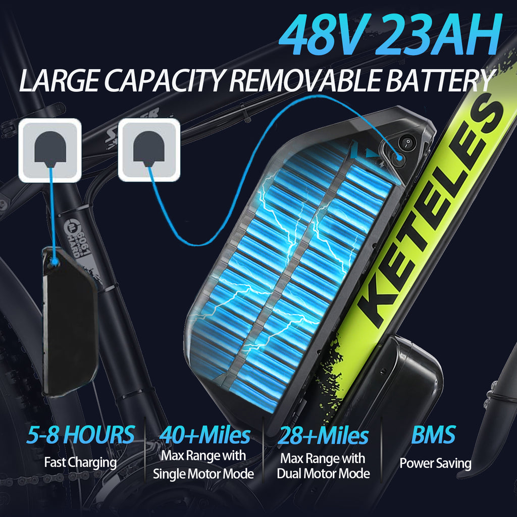 2000W 26" Fat Tire Dual Motor Electric Bike P52773