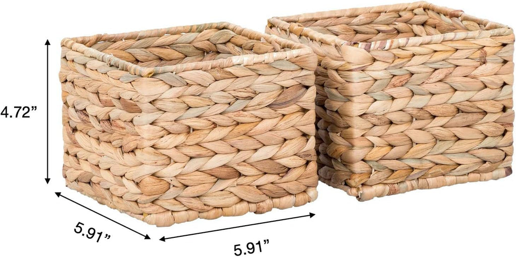Woven Natural Water Hyacinth Organizational Basket Set of 3 D7229