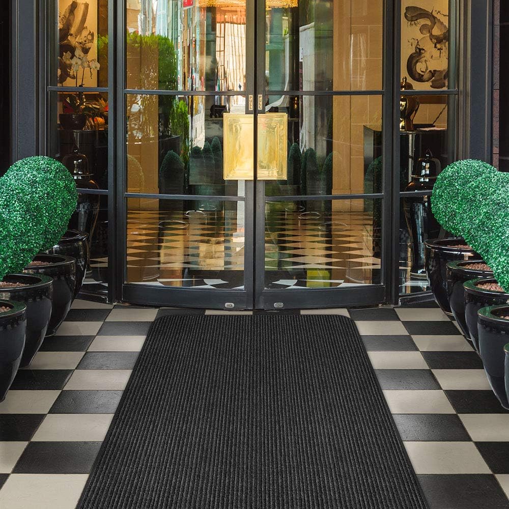 Indoor Outdoor Carpet Runner with Skid-Resistant Rubber Backing T177229