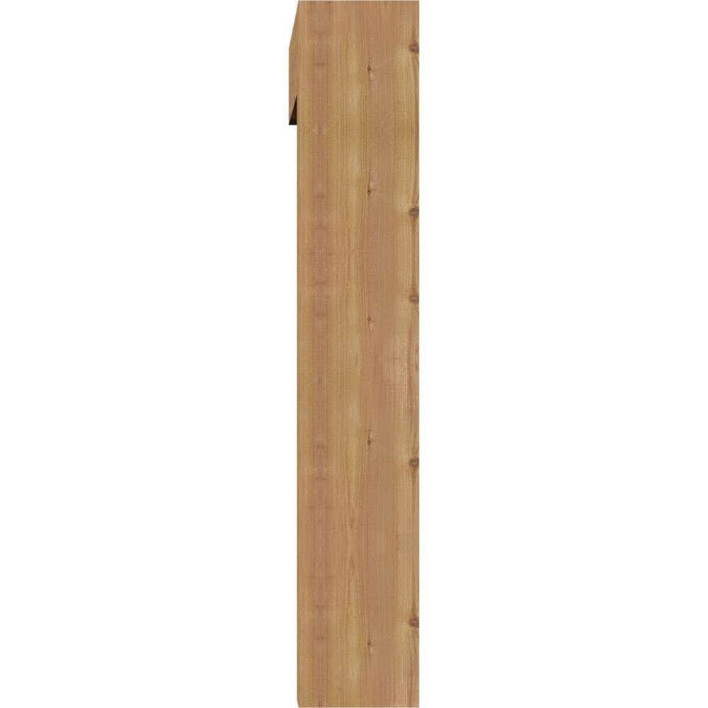 Thorton Block Smooth Bracket with Offset Brace, Western Red Cedar O6014