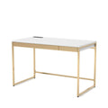 White and Copper Plating 2-Drawer Writing Desk W203