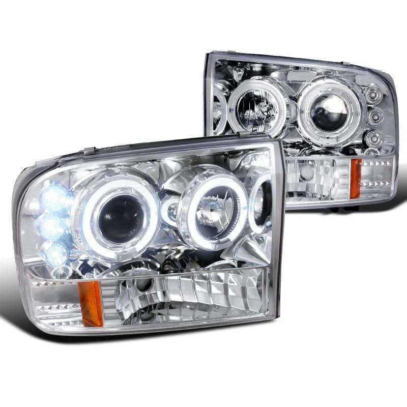 Chrome Halo Projector Headlights U374