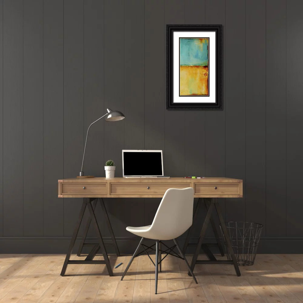 Black Ornate Wood Framed Art Print O755