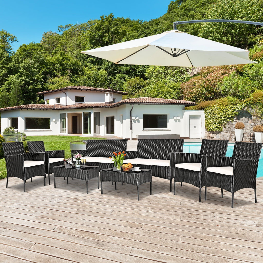 8 Pcs Cushioned Patio Furniture Set S8470