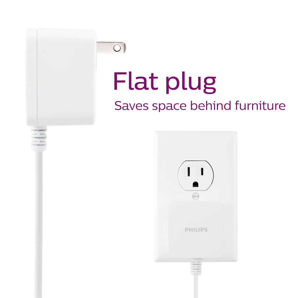 Twin USB Tabletop Charger, 4 USB-A Ports, 8ft Split Cord, White X235874